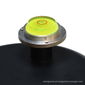 Mini nível de bolha circular com base de metal